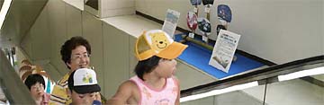 エレベーター横での展示